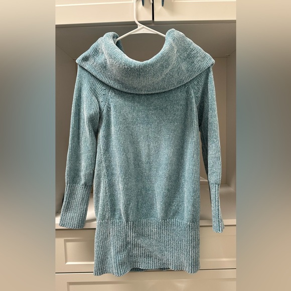 White House Black Market Sweaters - White House Black Market Teal Cowl Neck Sweater